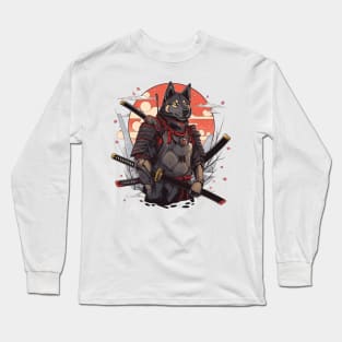 samurai dog Long Sleeve T-Shirt